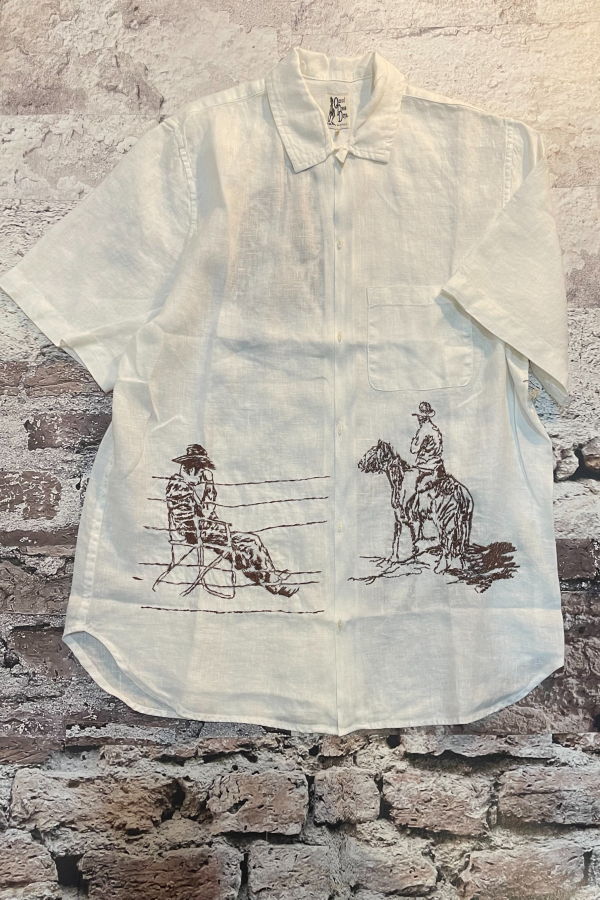 One Of These Days Remember Me Camp Shirt - Ivory