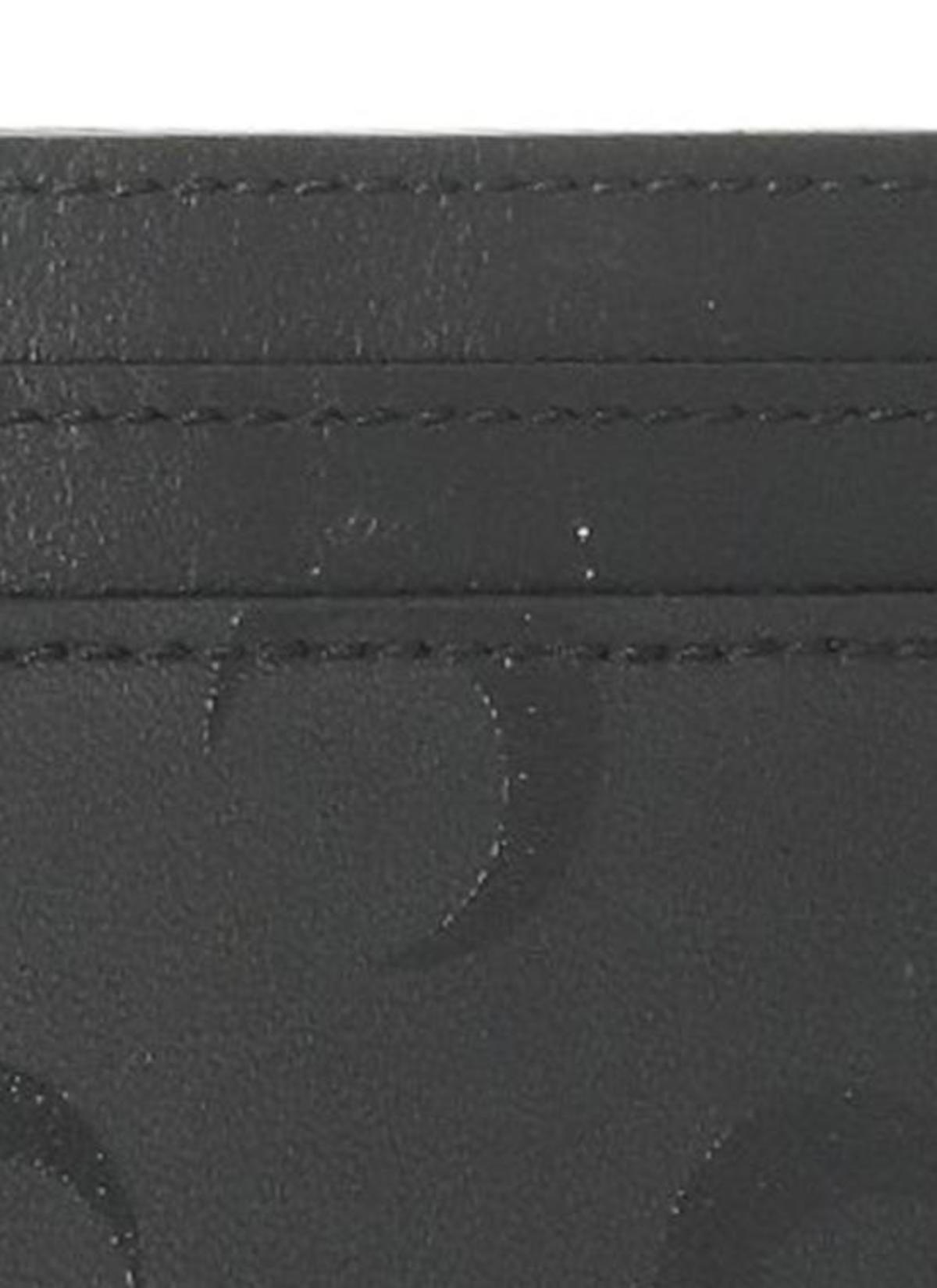 MARINE SERRE Moon Screen Print Leather Card Holder - Anthracite - Image 4 of 6
