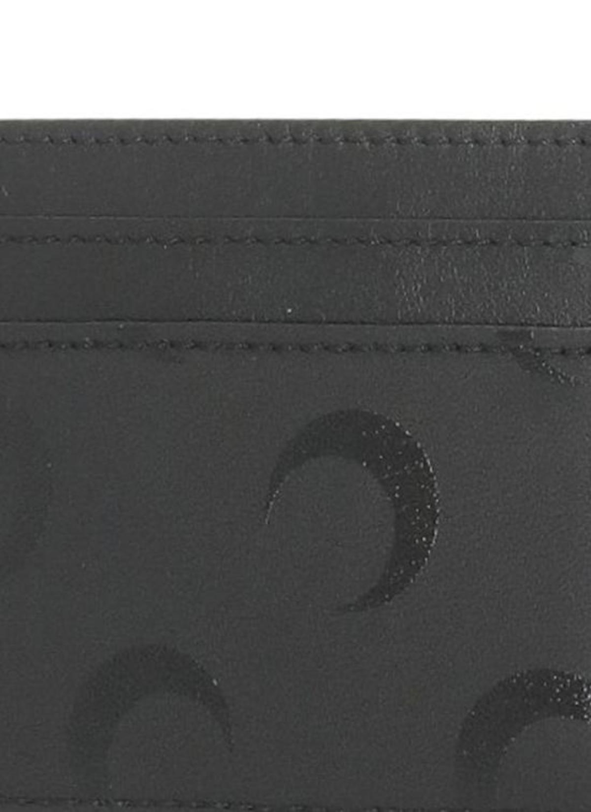MARINE SERRE Moon Screen Print Leather Card Holder - Anthracite - Image 5 of 6
