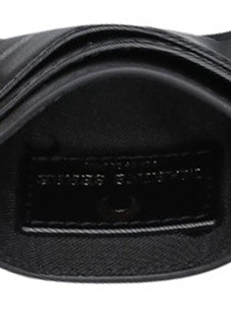 MARINE SERRE Moon Screen Print Leather Card Holder - Anthracite