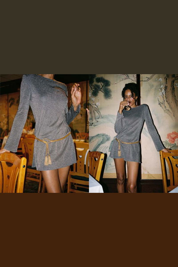 Gil Rodriguez Shimmer Knit Elektra Dress