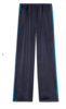 Donni. The Silk Stripe Simple Pant - Navy/Blueberry - Thumbnail 3