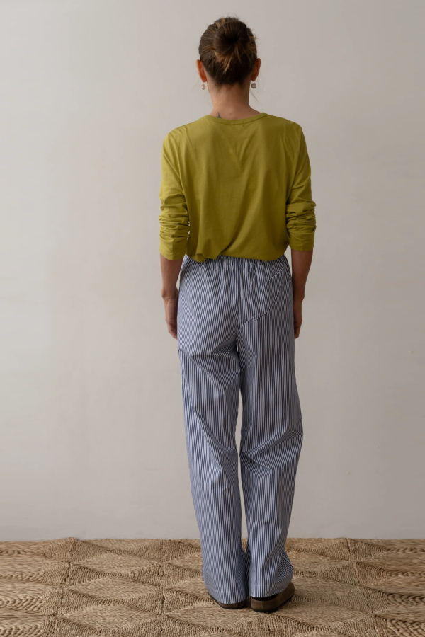 Donni. Pop Simple Pants - Navy Stripe