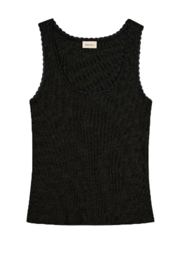 Donni. The Vintage Rib Lace Tank
