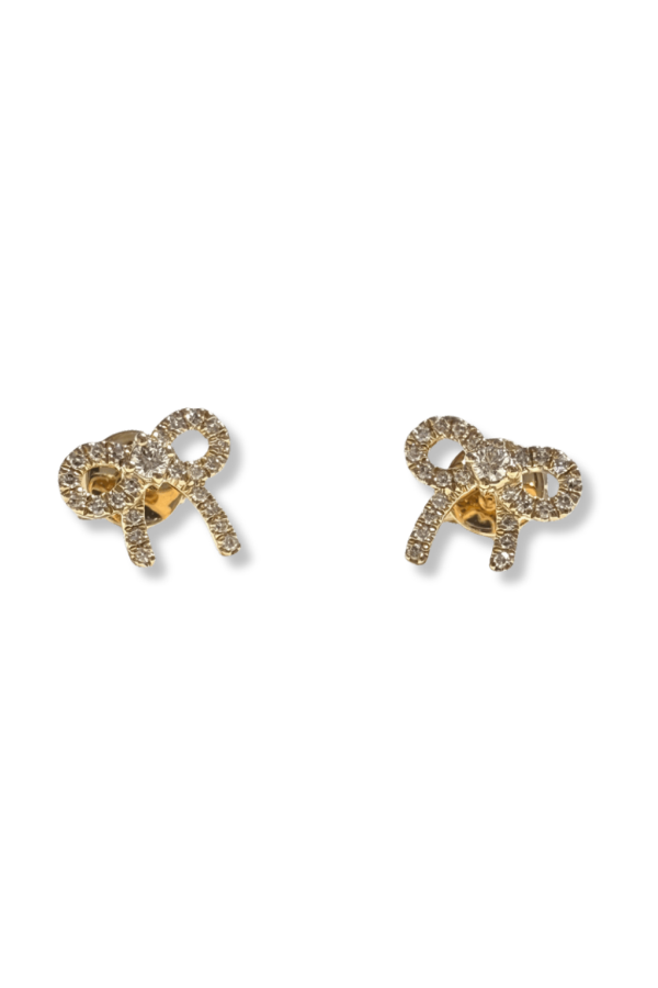 Pade Vavra You Are A Gift Diamond Bow Earrings