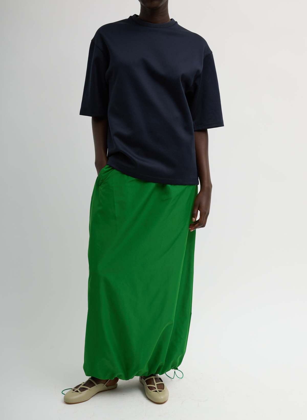 Tibi Active Knit Easy T Top - Navy - Image 2 of 5