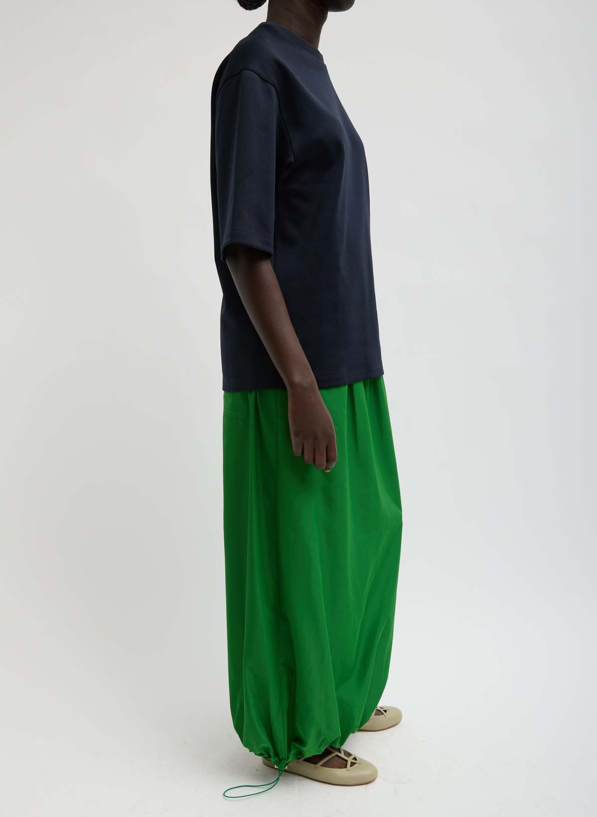 Tibi Active Knit Easy T Top - Navy - Image 3 of 5