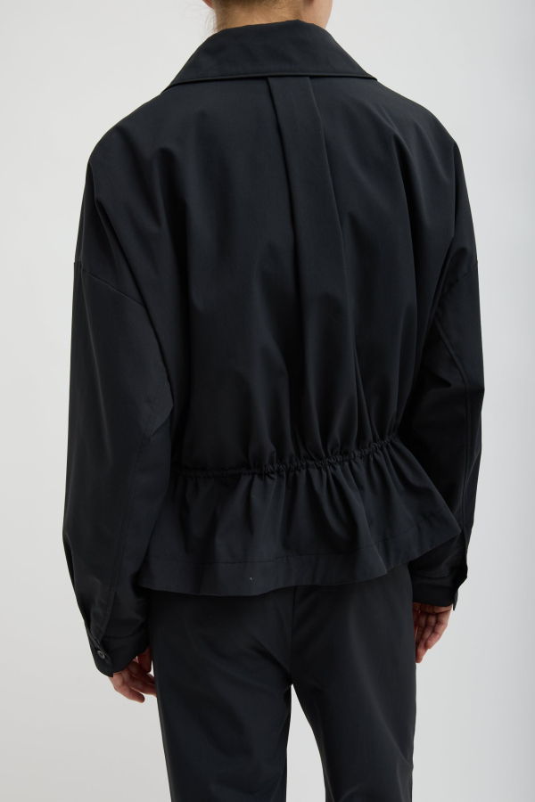 Tibi Tech Suiting Anorak Bomber Jacket - Black