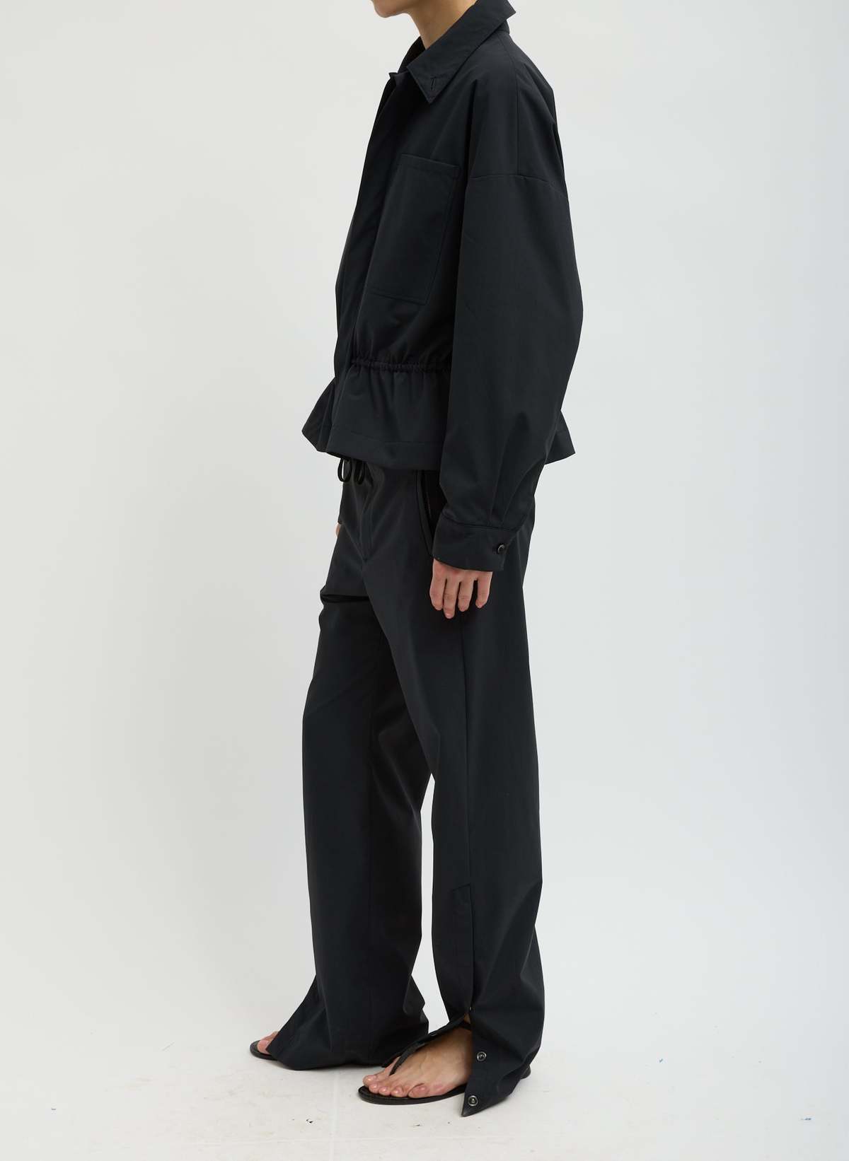 Tibi Tech Suiting Anorak Bomber Jacket - Black - Image 6 of 7