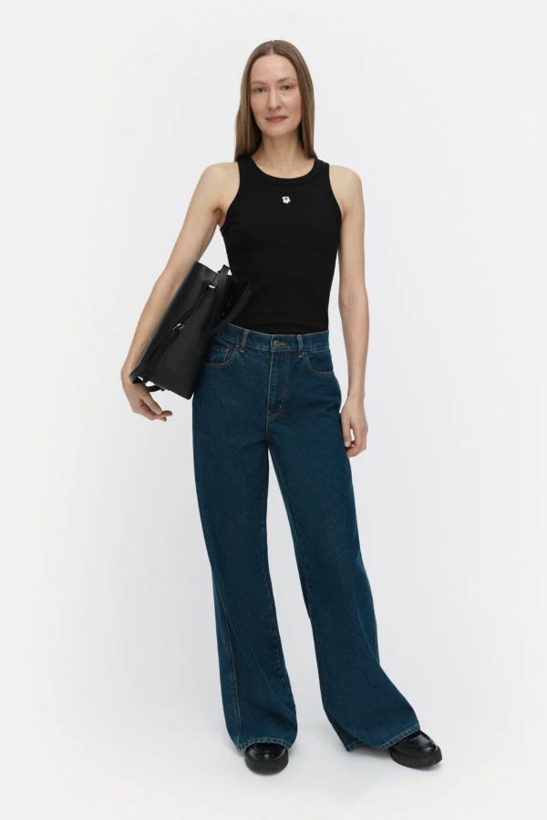 Marimekko Kedol Unikko Placement Tank Top - Black