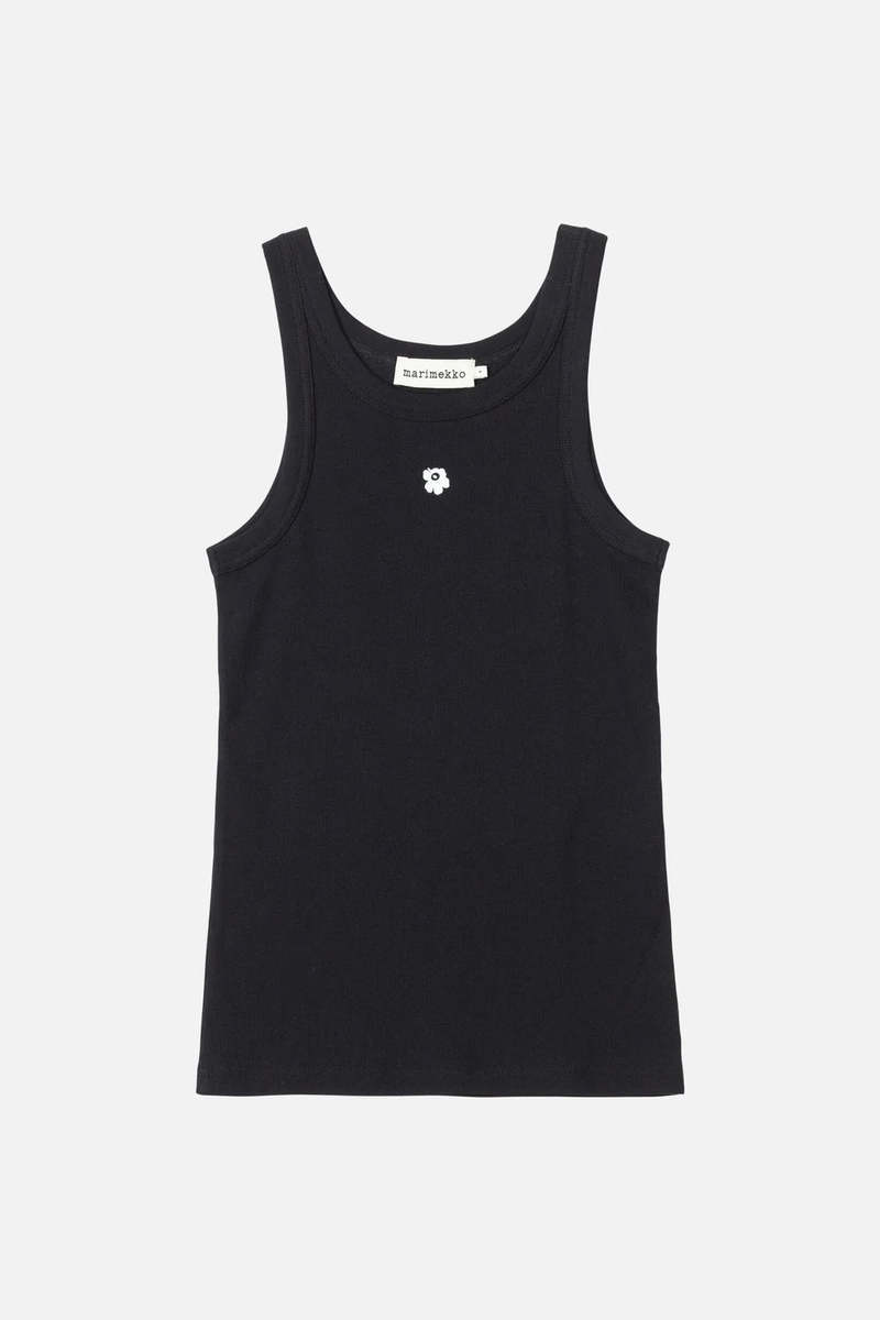 Marimekko Kedol Unikko Placement Tank Top - Black