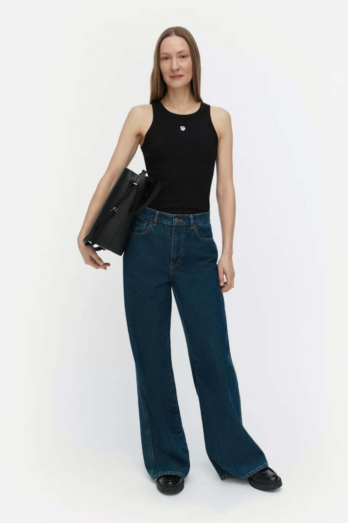 Marimekko Kedol Unikko Placement Tank Top - Black - Image 4 of 5