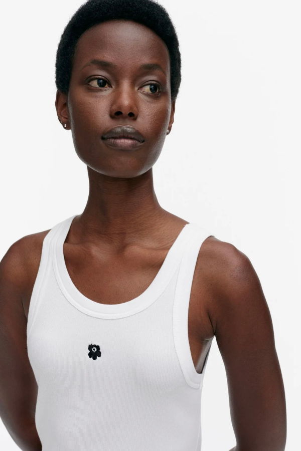 Marimekko Kedol Unikko Placement Tank Top - White