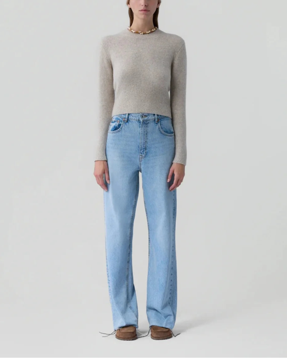 Guest in Residence Alina Crew Sweater - Sandstone - Image 2 of 5