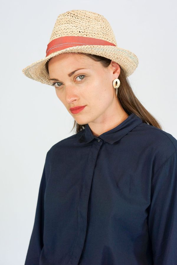 Lola Ehrlich Re-Tarboush Hat - Terracotta | Garmentory display picture 2