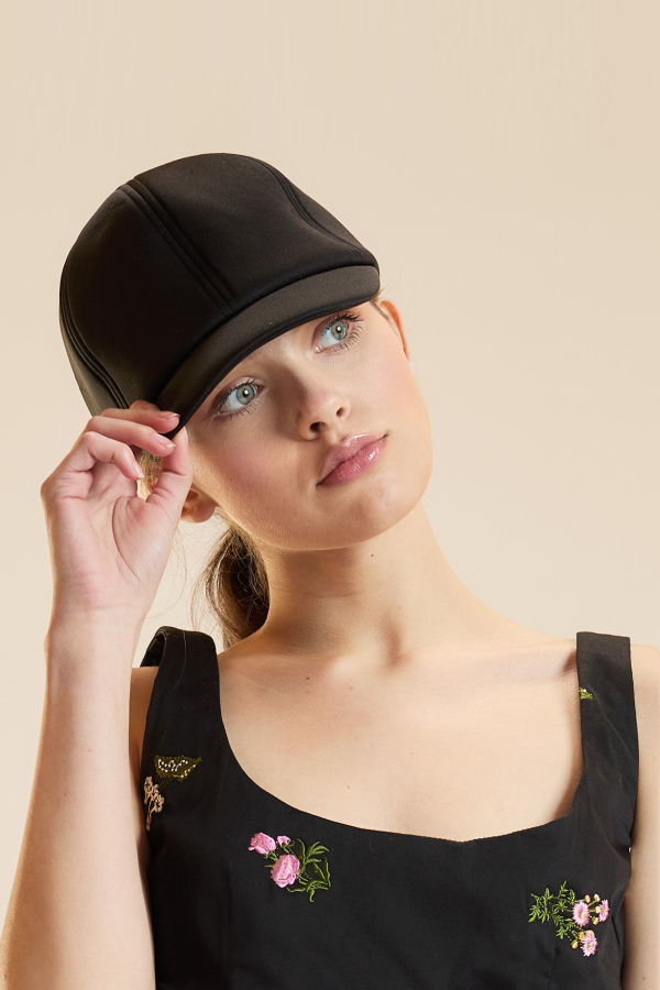 Cynthia Rowley Bonded Riding Cap - Black