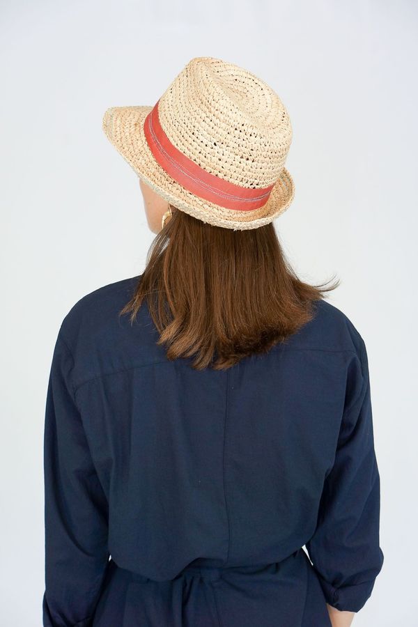 Lola Ehrlich Re-Tarboush Hat - Terracotta | Garmentory display picture 1