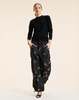 Cynthia Rowley Bouquet Printed Cargo Pants - Black Floral - Thumbnail 1