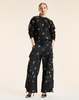 Cynthia Rowley Bouquet Printed Cargo Pants - Black Floral - Thumbnail 5