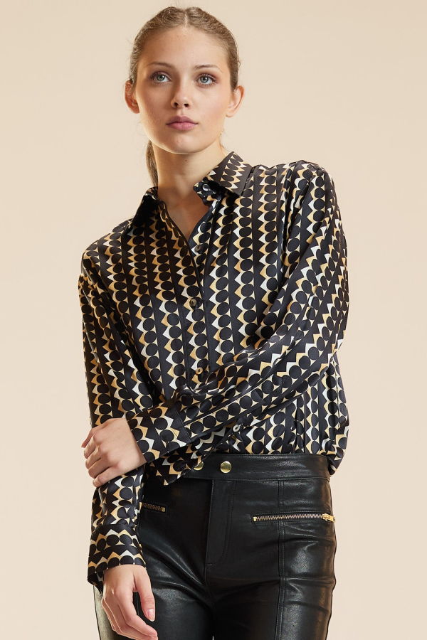 Cynthia Rowley Collectible Silk Shirt - GEOBLCA