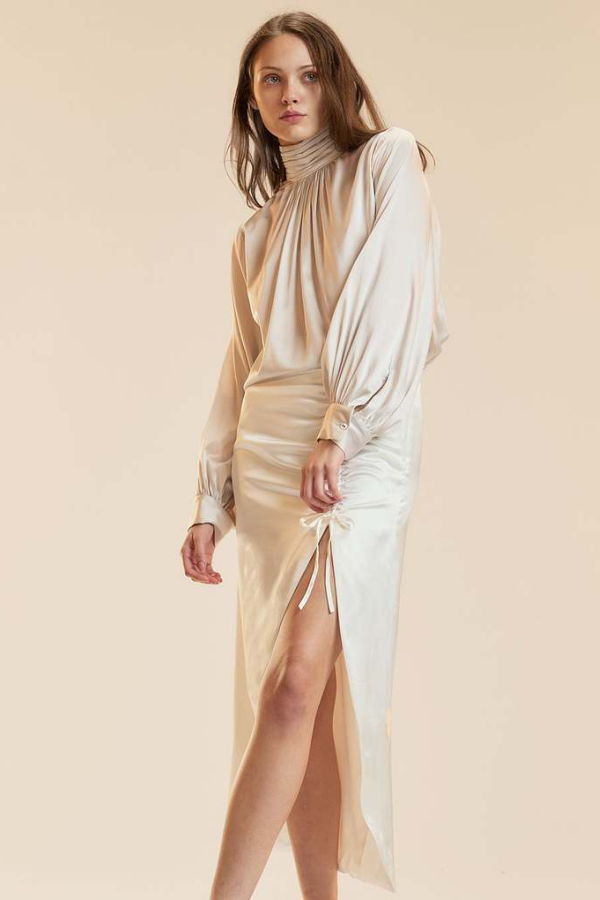 Cynthia Rowley Siren Ruched Skirt - White