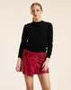 Cynthia Rowley Winona Leather Wrap Skirt - Red - Thumbnail 2