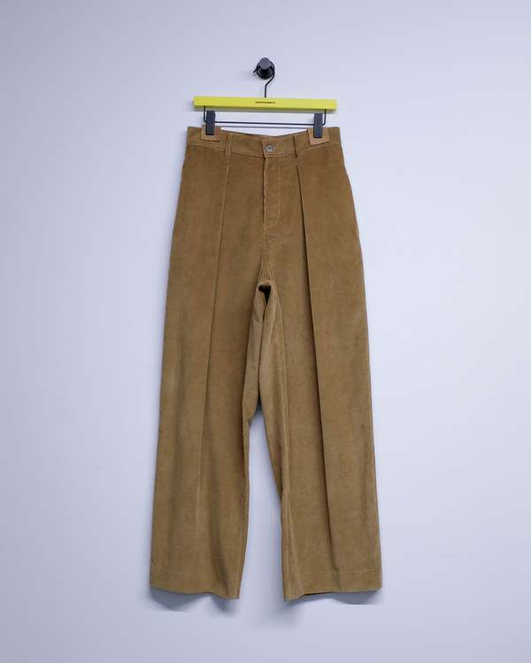 JW ANDERSON Biscuit Cotton Corduroy Single Pleat Trousers