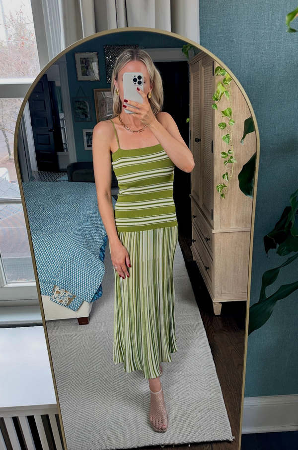 Faithfull The Brand Esenia Knit Dress - Ombre Str Mcr Juniper | Garmentory Faithfull The Brand Esenia Knit Dress - Ombre Str Mcr Juniper | Garmentory