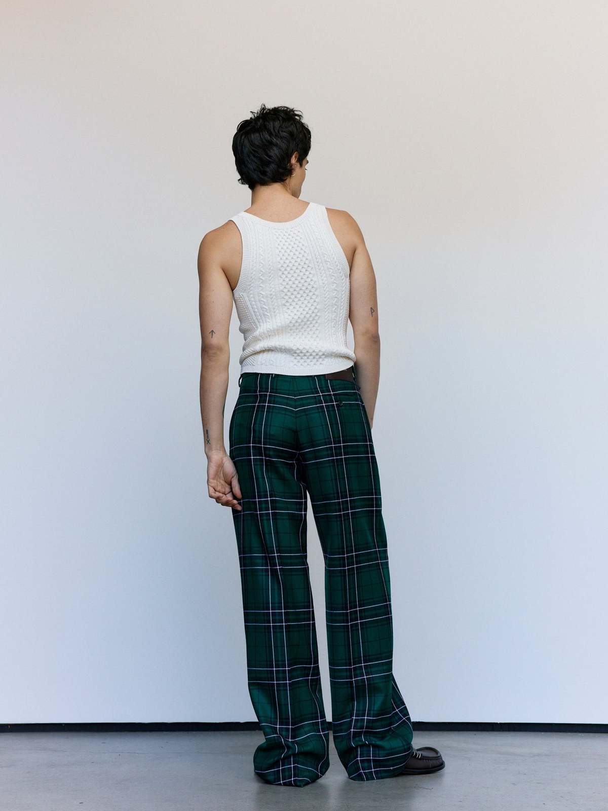 JW ANDERSON Ivory Viscose Poly Cable-Knit Tank Top - Image 3 of 6