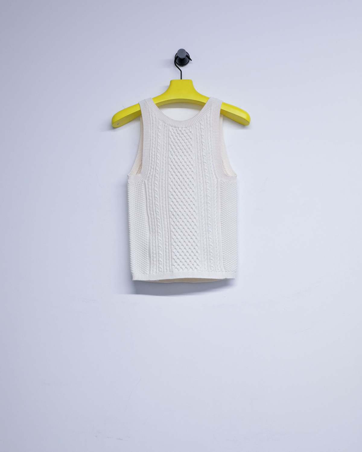 JW ANDERSON Ivory Viscose Poly Cable-Knit Tank Top - Image 6 of 6