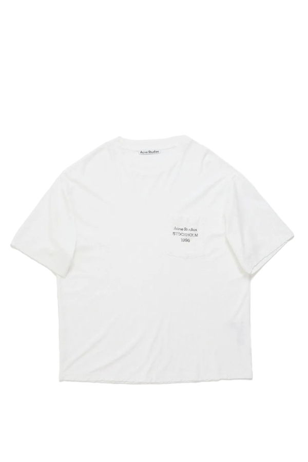 Acne Studios Logo Pocket T-Shirt - Off White