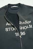 Acne Studios Zip Sweater Logo Cardigan - Black - Thumbnail 2