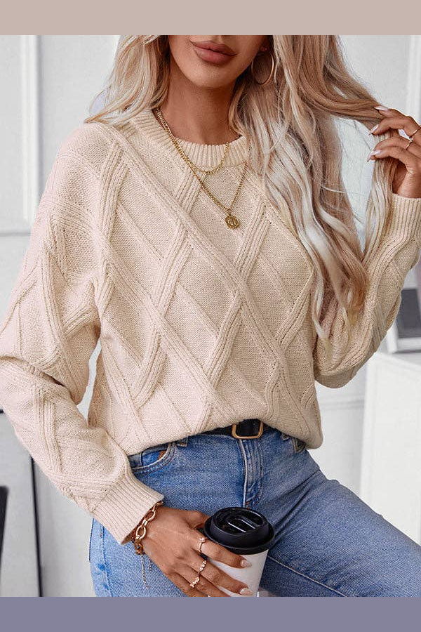 The Collective Park City Cable Knit Crew Neck Sweater