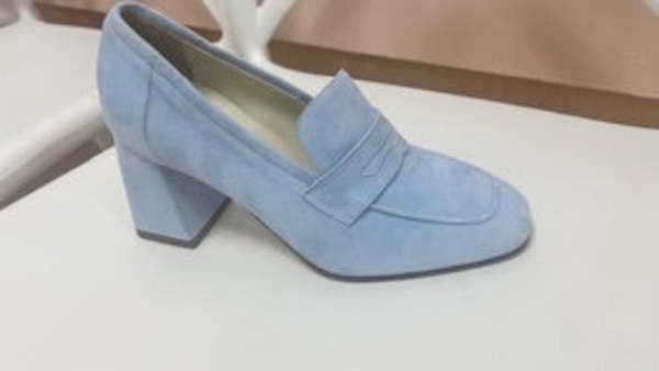 SOPHIQUE Essenziale 80 Heel Loafers - Baby Blue