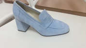 SOPHIQUE Essenziale 80 Heel Loafers - Baby Blue - Thumbnail 1