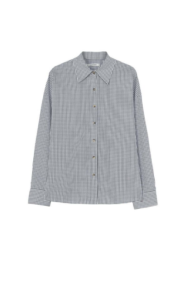Cordera Oversized Vichy Shirt - Grey