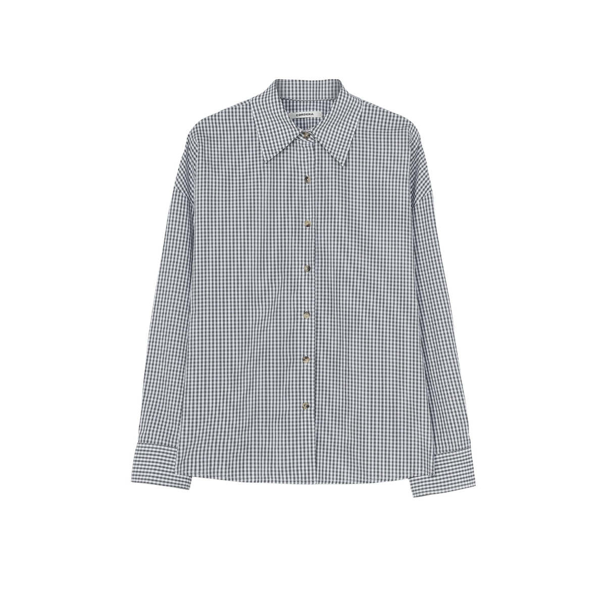 Cordera Oversized Vichy Shirt - Grey - Image 1 of 4