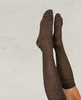 Maria La Rosa Glitter Knee-High Socks - Brown - Thumbnail 1