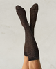 Maria La Rosa Glitter Knee-High Socks - Brown - Thumbnail 2