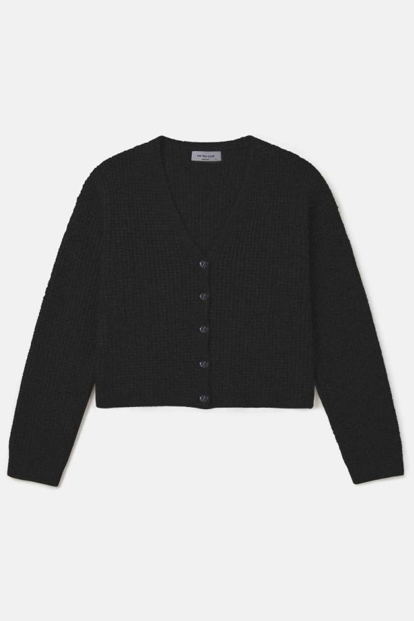 The Tile Club Caroline Cashmere Waffle Cardigan