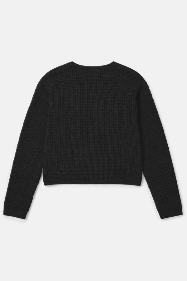 The Tile Club Caroline Cashmere Waffle Cardigan