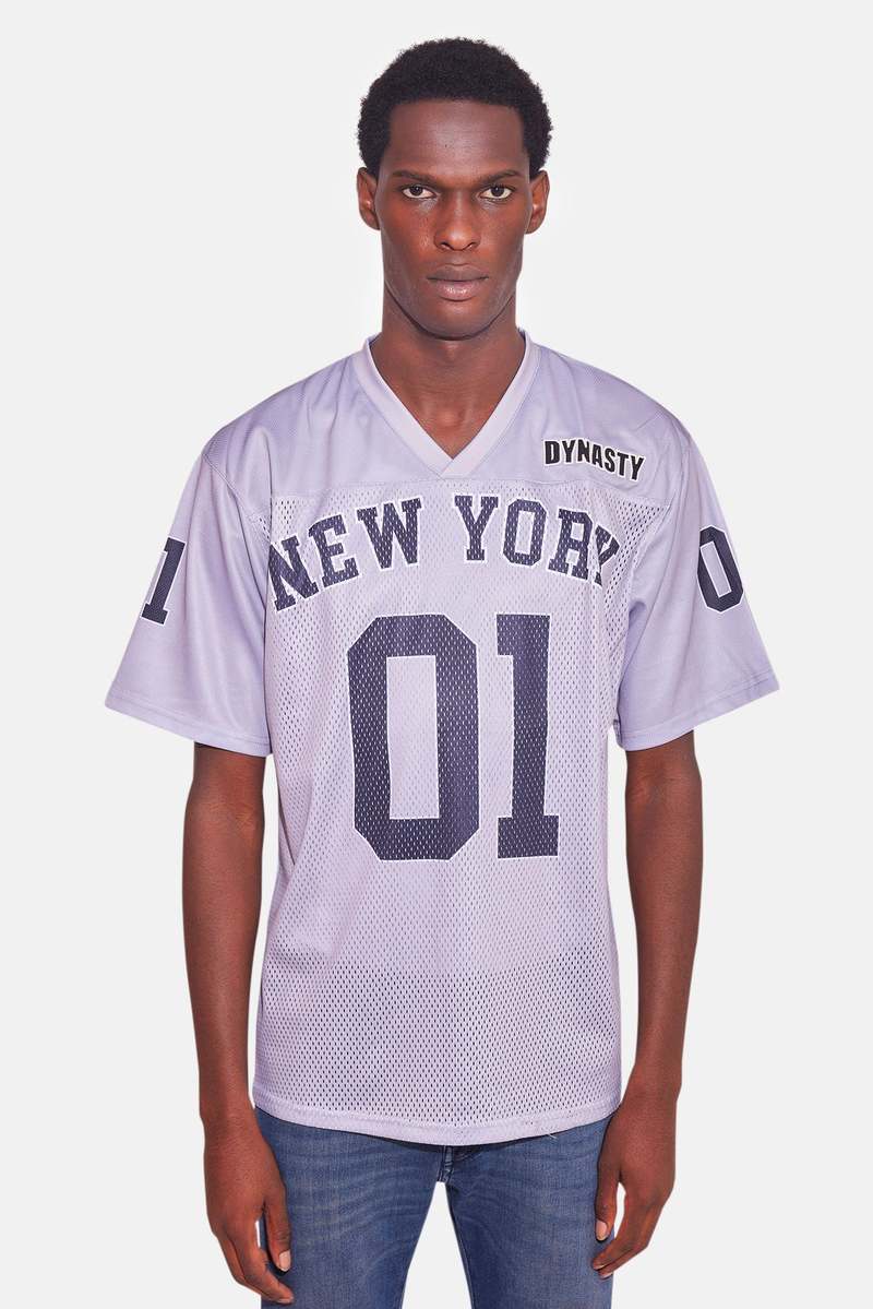 Blue&Cream Hitters Football Jersey - Grey