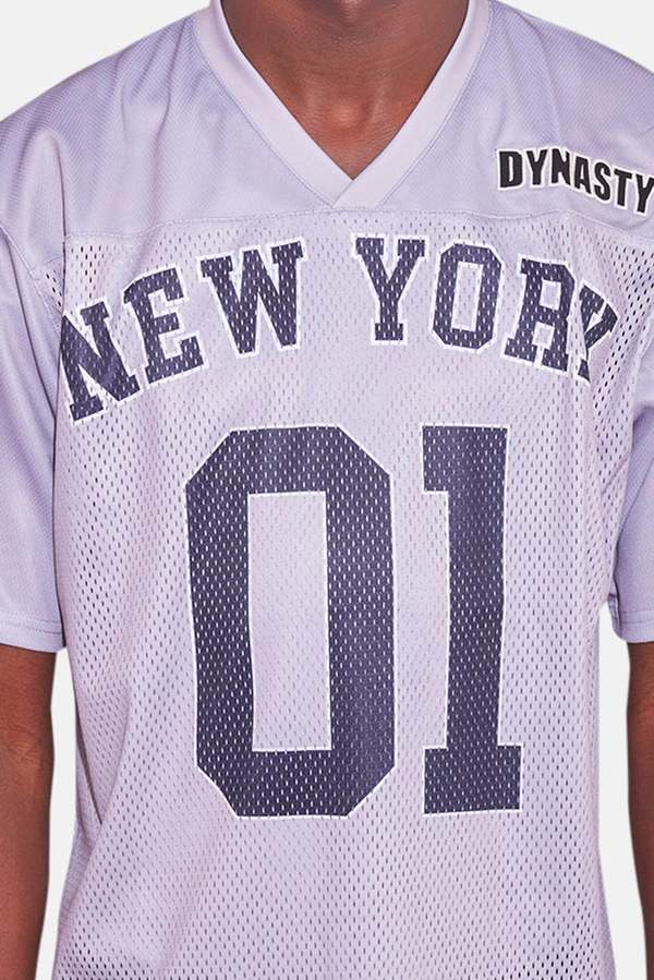 Blue&Cream Hitters Football Jersey - Grey