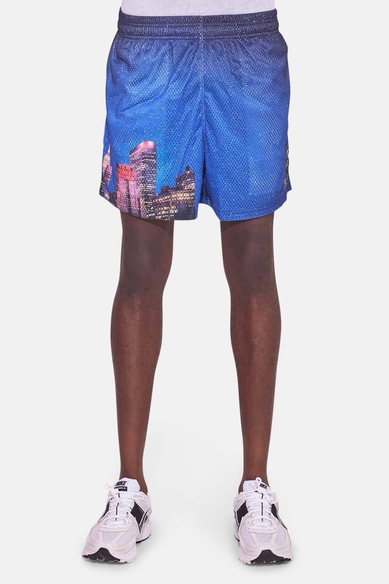 Blue&Cream NY Skyline Mesh Short - Navy/Blue
