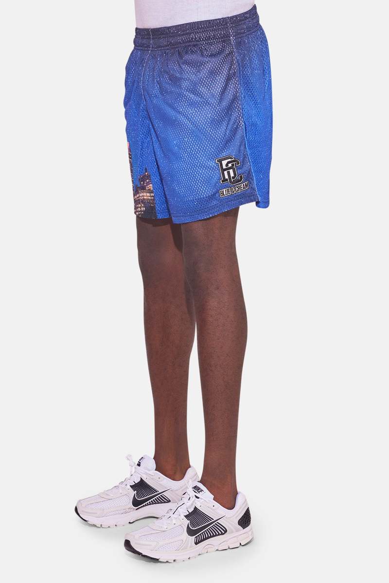 Blue&Cream NY Skyline Mesh Short - Navy/Blue