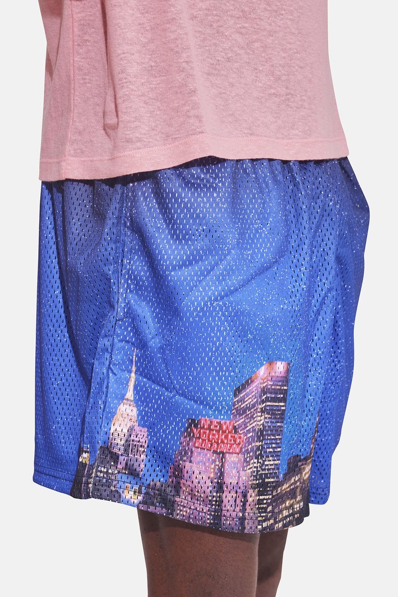 Blue&Cream NY Skyline Mesh Short - Navy/Blue