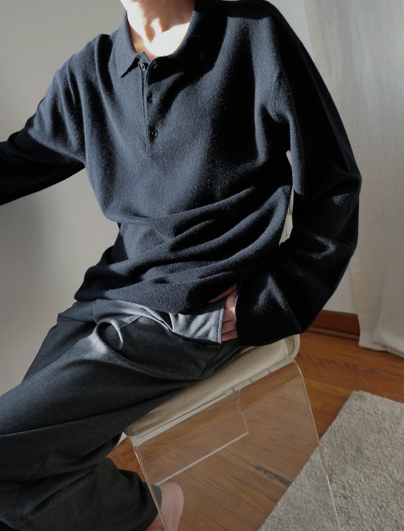 Extreme Cashmere N199 Alligator Collar Sweater - Raven