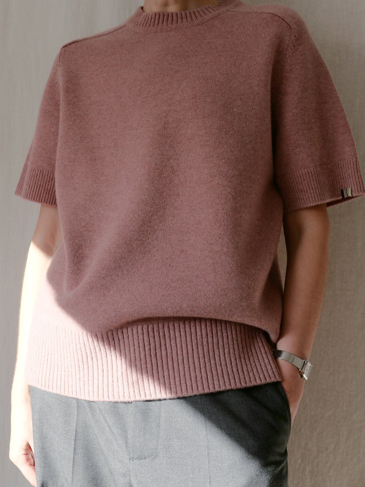 Extreme Cashmere N°454 Scott Short Sleeve Sweater - Moor - Image 2 of 4