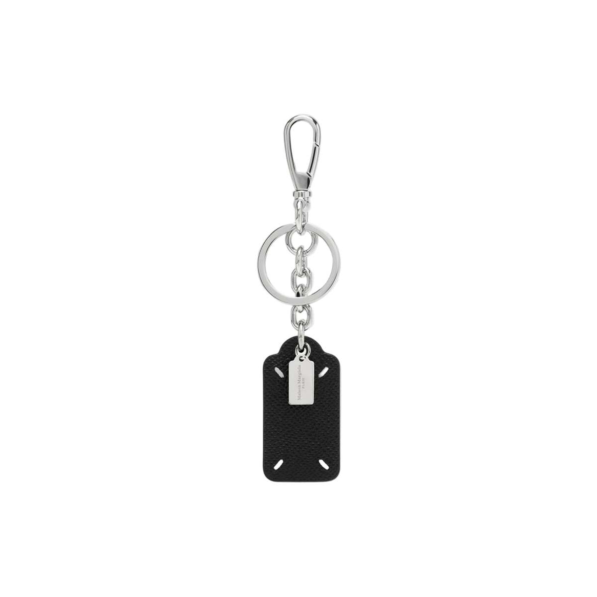 Maison Margiela Four Stitches Tag Keyring - Black - Image 2 of 3
