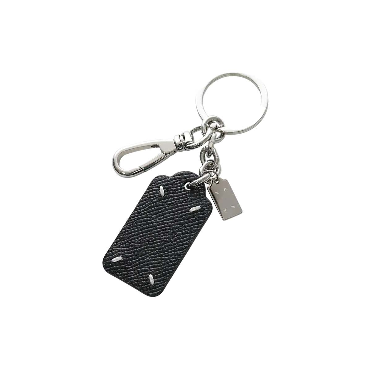 Maison Margiela Four Stitches Tag Keyring - Black - Image 3 of 3